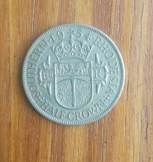 Southern Rhodesia 1954 Half crown.