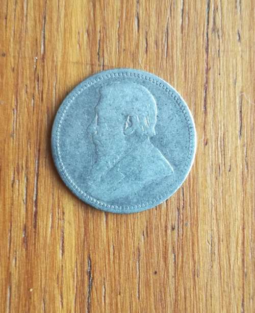 ZAR Paul Kruger 1893 Silver Sixpence.