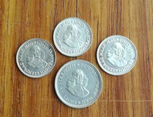 Collection of UNC-AUNC South Africa silver coins.
