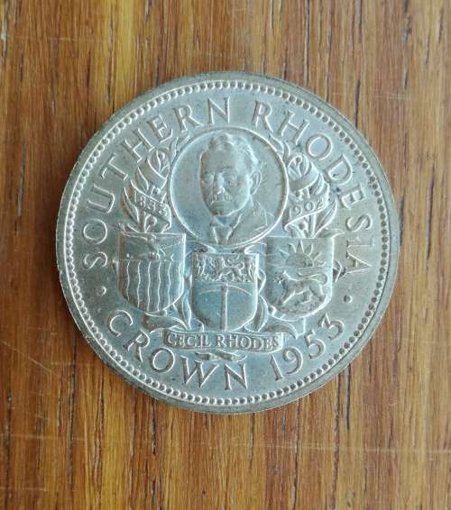Southern Rhodesia 1953 Silver Crown. Nice coin and in good condition.