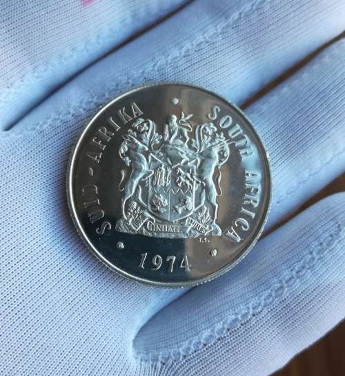South Africa 1974 Silver Proof one rand.