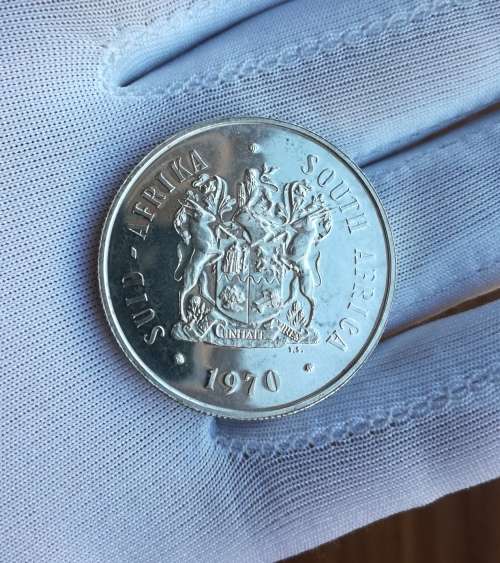 South Africa 1970 Silver Proof one rand.