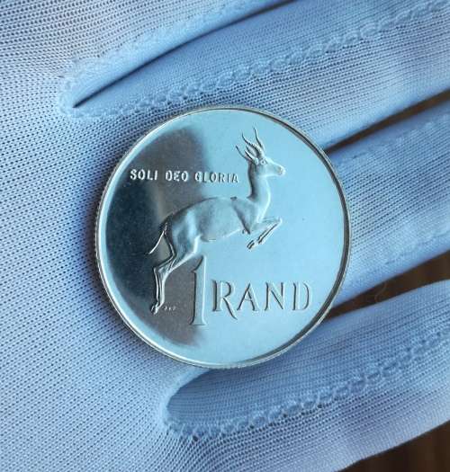 South Africa 1970 Silver Proof one rand.