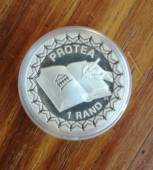 South Africa Silver Proof Protea one Rand. No 1612 of 6000