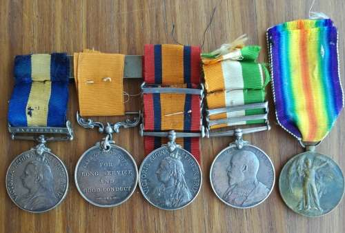 Boer War medals awarded to SERJT C ROGAN