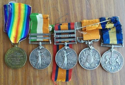 Boer War medals awarded to SERJT C ROGAN