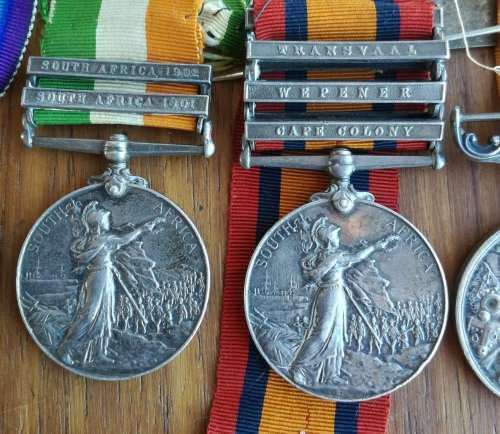 Boer War medals awarded to SERJT C ROGAN