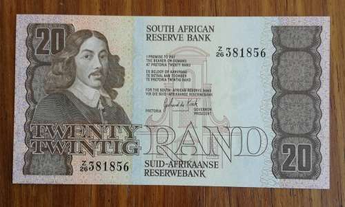 South Africa UNC Replacement de Kock R20 bank note.