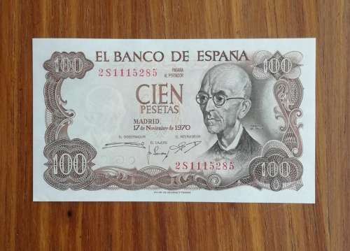 Spain 17 November 1970 UNC 100 Pesetas.