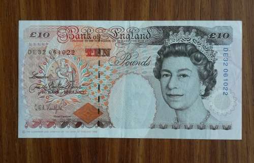 Bank of England old Ten Pound bank note.