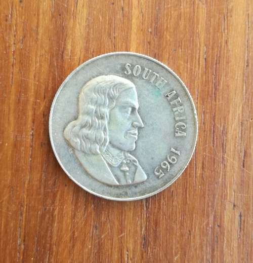 South Africa 1965 Silver one rand.