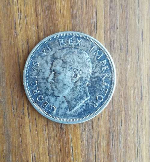 South Africa 1947 Silver 5 Shillings.