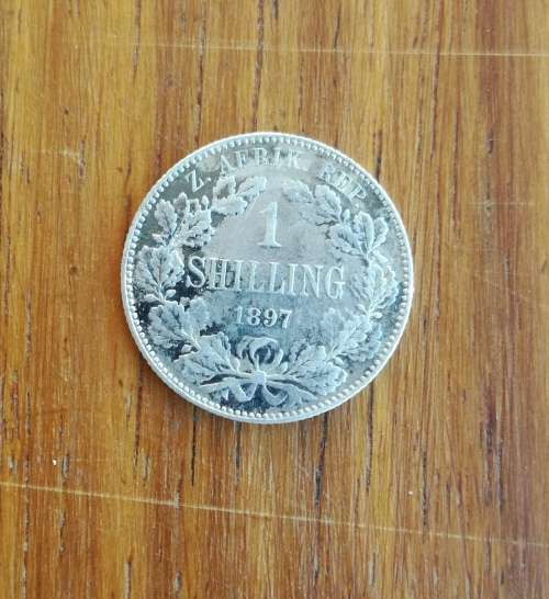 ZAR Paul kruger 1897 Silver Shilling.