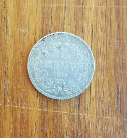 ZAR Paul kruger 1894 Silver Shilling.