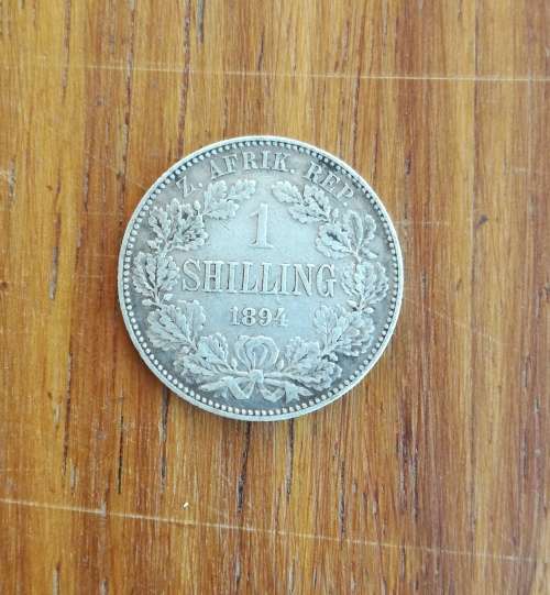 ZAR Paul kruger 1894 Silver Shilling.