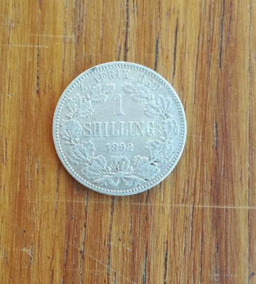 ZAR Paul kruger 1892 Silver Shilling.