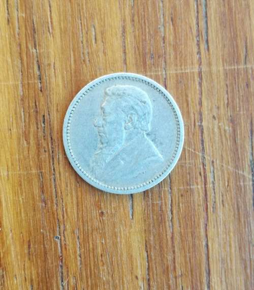 ZAR Paul kruger 1896 Silver Threepence.