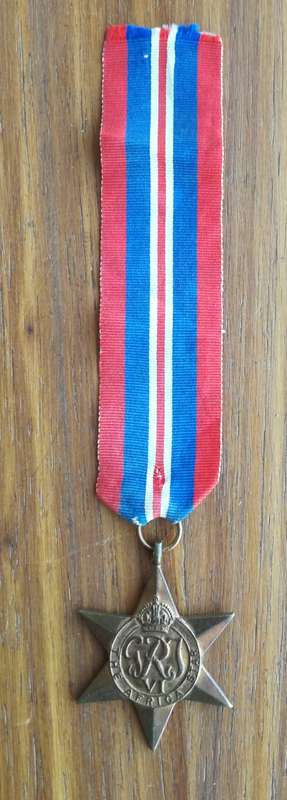 Ww11 Star Medal awarded to 225727 D.J. BOTHMA