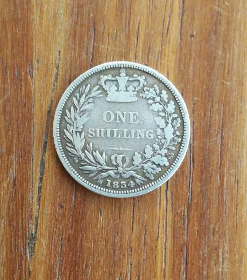 Great Britain King William IV 1834 Silver Shilling.