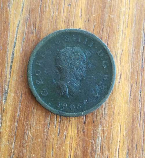 Great Britain King George 111 Half Penny 1806
