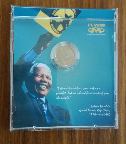 Nelson Mandela 2000 Proof like R5 in cd case.