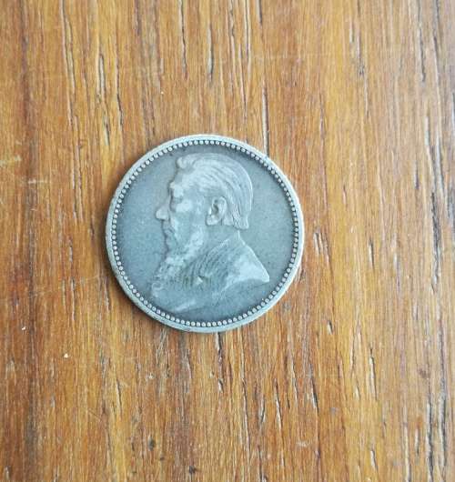 ZAR Paul Kruger 1896 Silver Sixpence.
