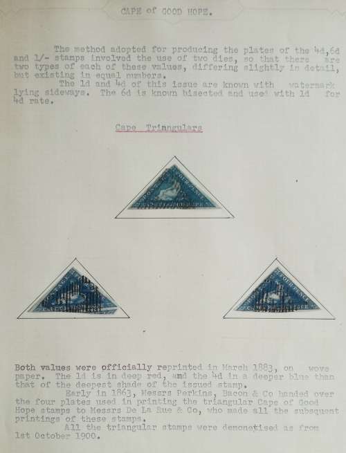 Cape Triangular Cape of good hope stamps.