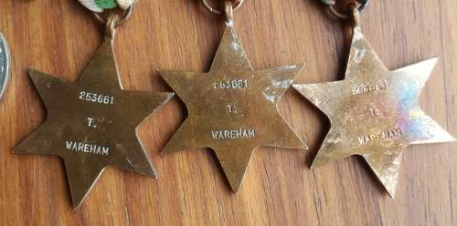 WW11 Group Medals Awarded to 253661 T. WAREHAM