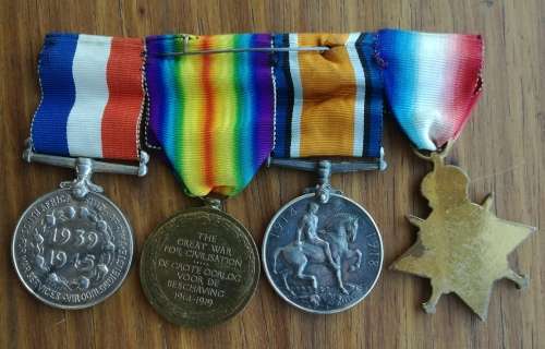 WW1 Group Medals Awarded to PTE H.W. HONOUR.4TH S.A.I. ( One WW11 Medal)