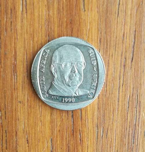South Africa 1990 UNC/PROOF P.W. Botha Small One Rand.