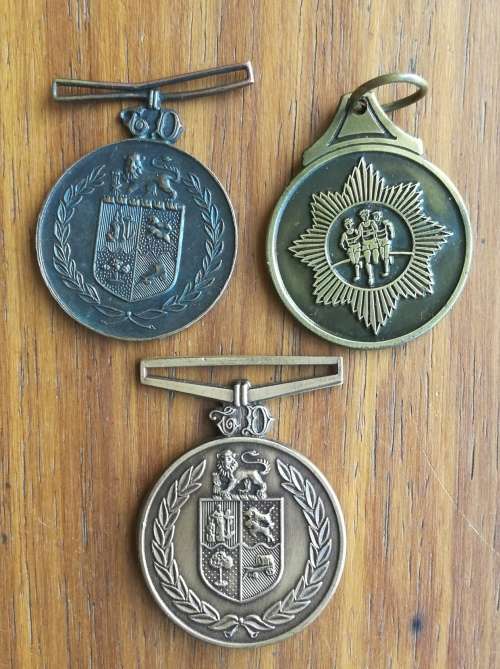 South Africa collection of 3 Police service Medals.