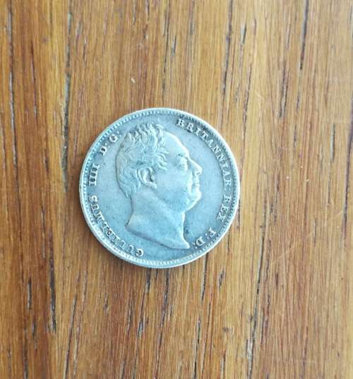 Great Britain King William IV 1835 Silver Sixpence.