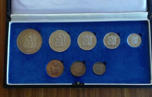 South Africa 1971 Silver One Rand Proof Set.