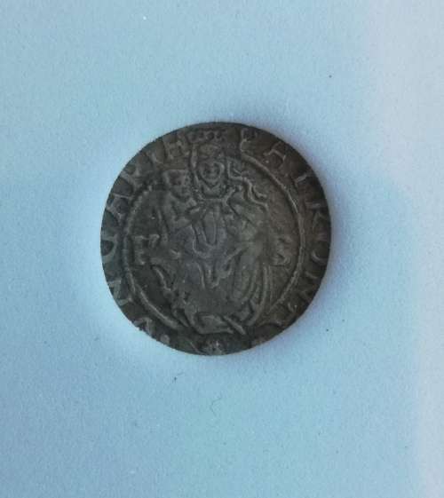 Hungary 1563 Silver Madonna and Child Denar Coin. AU58