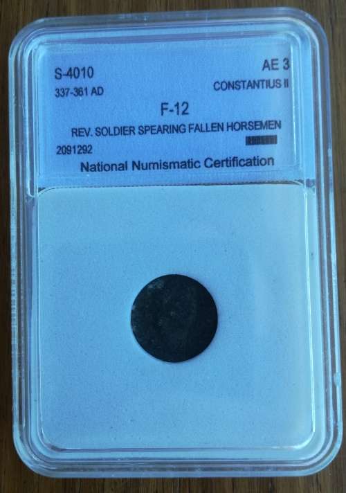 Constantius 11 ( 337-361 ) Soldier Spearing Horseman Coin.