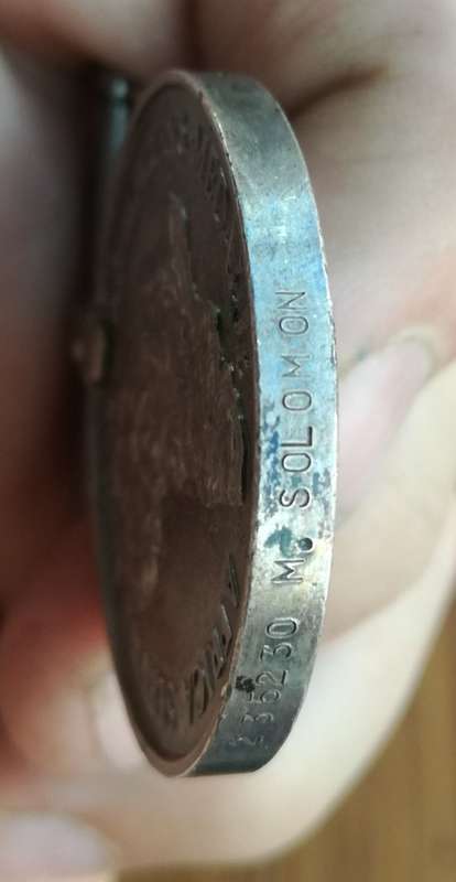 WW11 Silver Medal awarded to 235230 M. SOLOMON