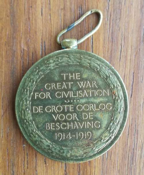 WW1 Great War Medal awarded to LT. W.J.H. STEENKAMP
