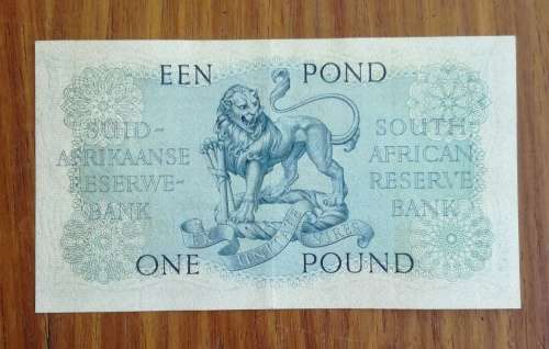 South Africa M.H. de Kock 26.6.59 One Pound. B377 (533)