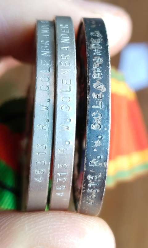 WW11 Group medals including miniature set awarded to 45313 R.W. COLENBRANDER