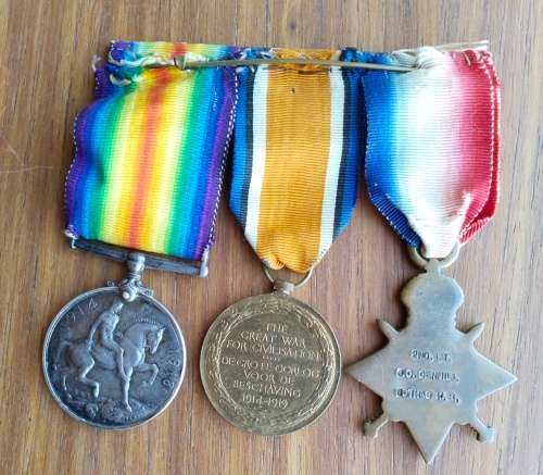 WW1 Group medals awarded to LT. G.C. DENNILL