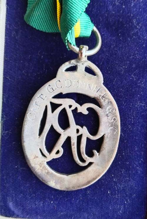 Efficiency Decoration S.A. Long Service Medal awarded to CAPT. G.C DENNILL G.S.C.