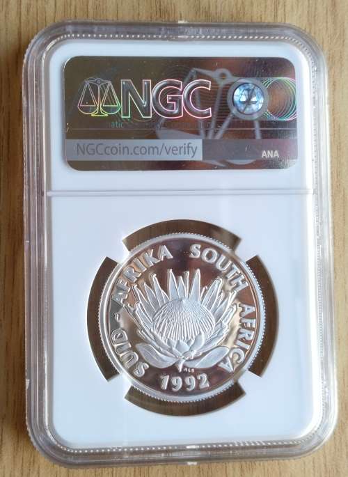 South Africa 1992 PF68 NGC ULTRA CAMEO COINAGE CENTENNIAL SILVER R1