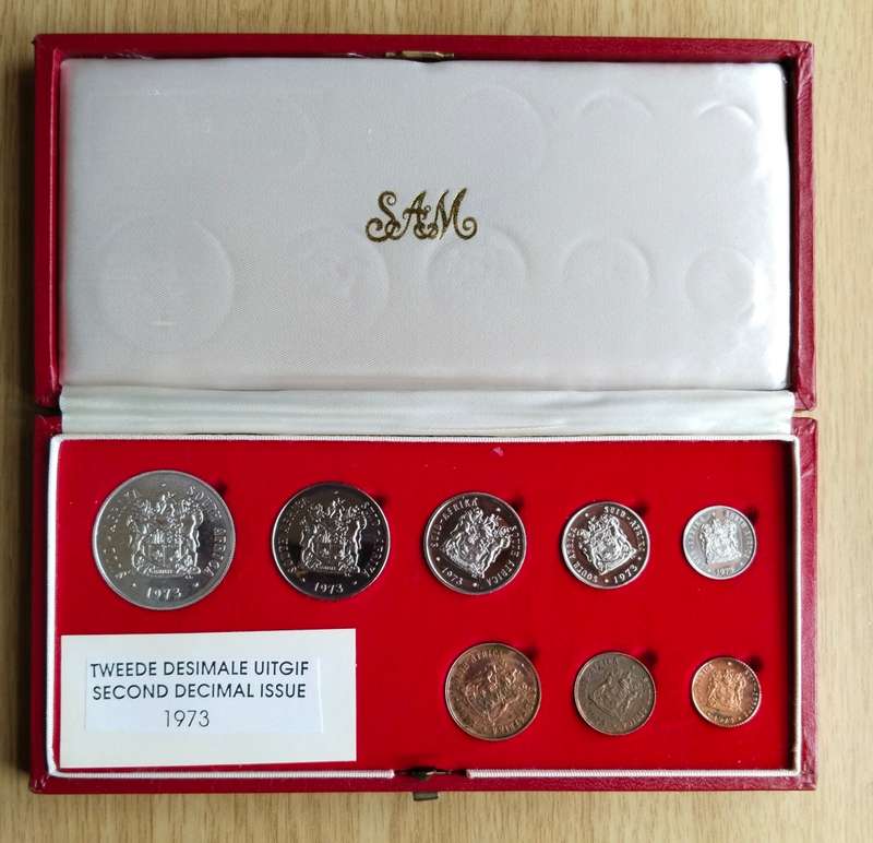 South Africa 1973 Silver one Rand Proof set.
