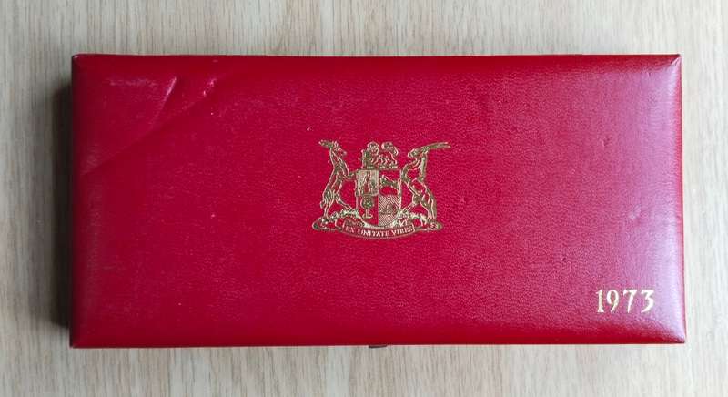 South Africa 1973 Silver one Rand Proof set.