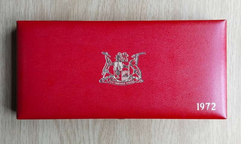 South Africa 1972 Silver one Rand Proof set.
