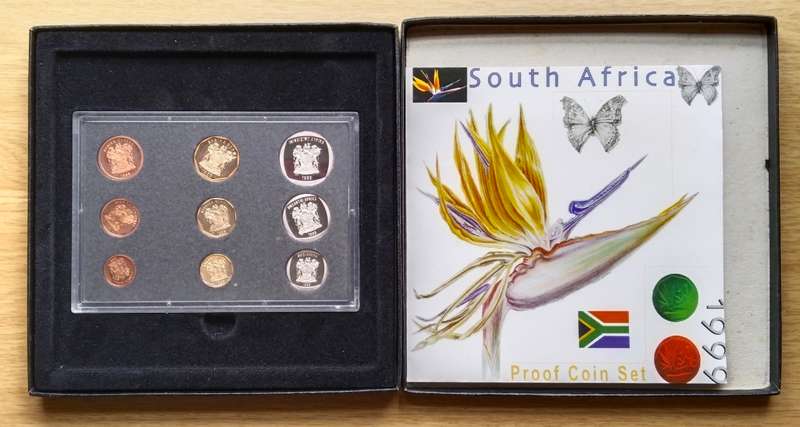 South Africa 1999 PROOF Coin Set.