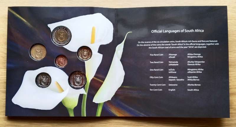 South Africa 2016 UNC Coin Set.