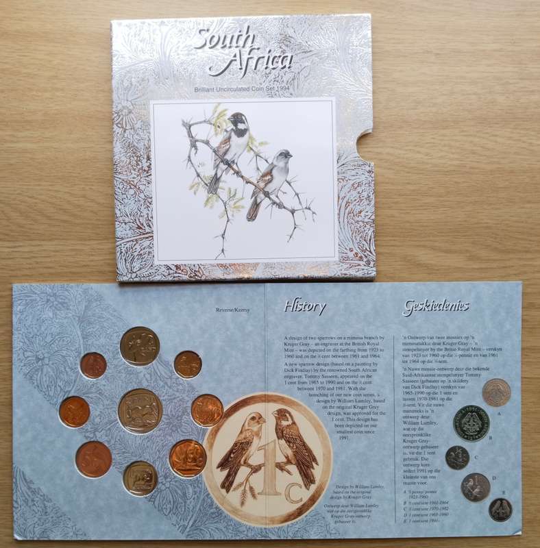 South Africa 1994 UNC Coin Set