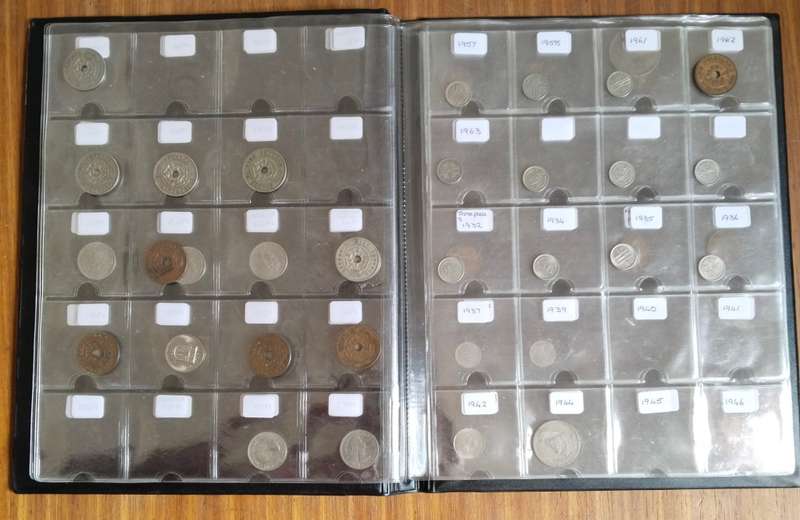 Rhodesia collection of 44 different coins in album. Some Good.