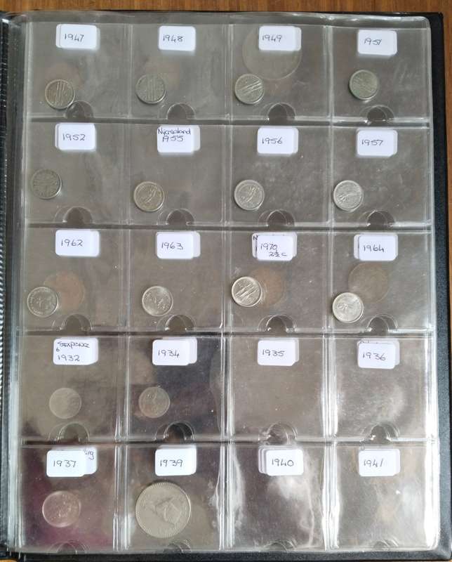 Rhodesia collection of 44 different coins in album. Some Good.